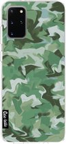 Casetastic Samsung Galaxy S20 Plus 4G/5G Hoesje - Softcover Hoesje met Design - Army Camouflage Print