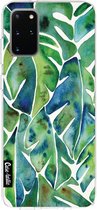 Casetastic Samsung Galaxy S20 Plus 4G/5G Hoesje - Softcover Hoesje met Design - Green Philodendron Print