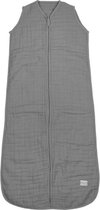 Meyco Uni hydrofiele babyslaapzak - 90 cm - grijs