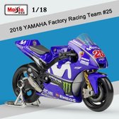 Maisto Yamaha YZR-M1 MOVISTAR YAMAHA #25 MAVERICK VINALES MOTO GP 2018 blauw/wit/rood schaalmodel 1:18