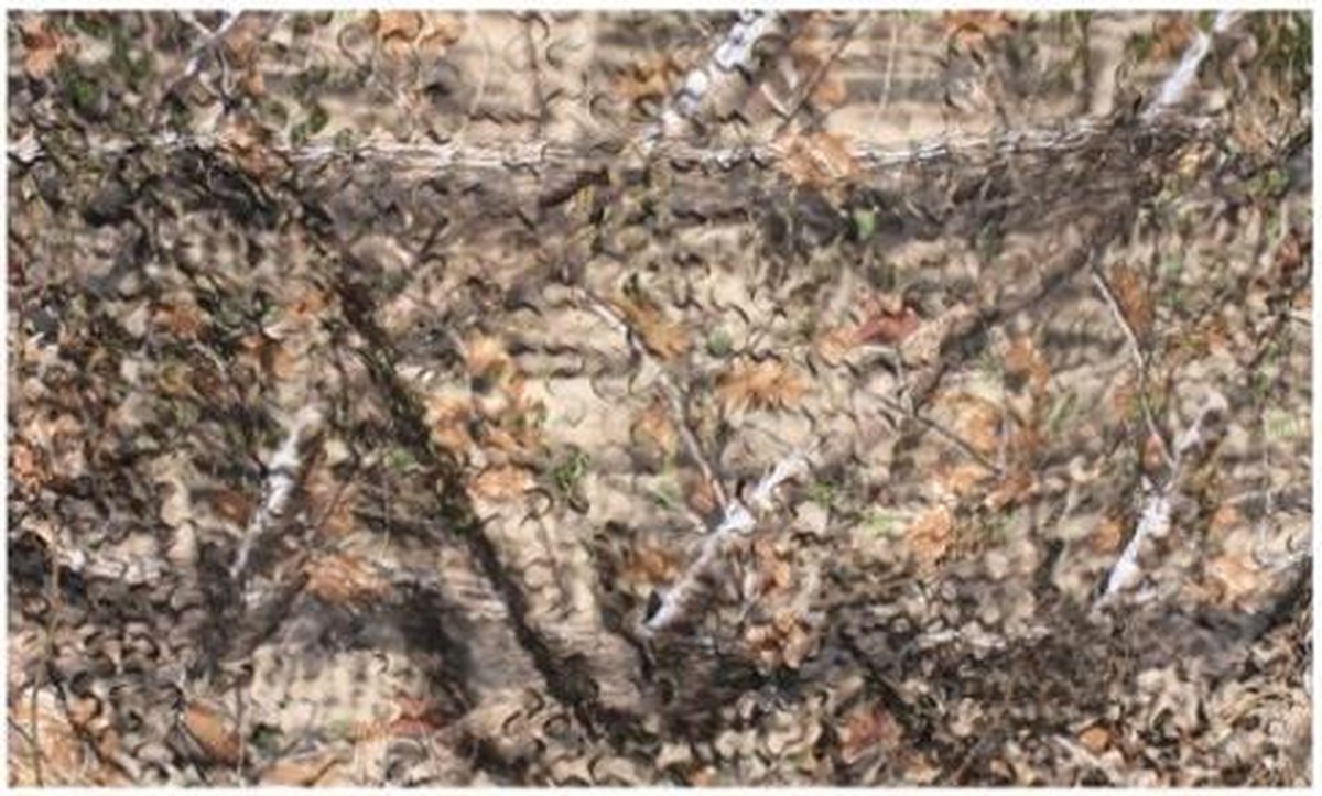 Natural Camouflage Net 3D Naturel Brown 1,50x4,00 meter - Advanched Camouflage - 2-laags met binnennet en 3D Blaadjes Buitennet | Natuurlijke kleuren | Polyester | Boomhut | Kind | Jacht | Buitenleven - ProLoo