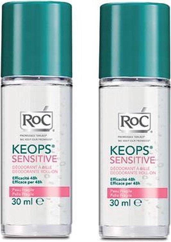 Roc Keops Sensitive Roll On Deodorant 2x30ml for Unisex bol