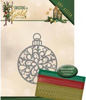 Kerstbal met Hobbydots - Christmas in Gold Dies van Amy Design