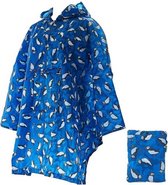 Eco Chic - Poncho Regenjas Pinguin Gerecycleerde Nylon Opvouwbaar Lichtgewicht 1 Maat