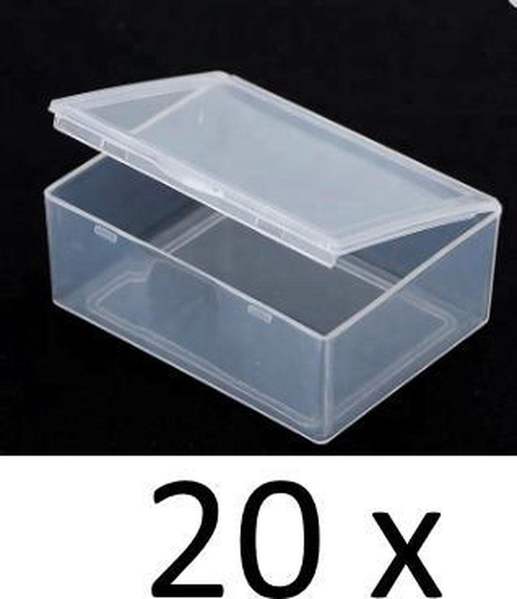 Plastic Doosje Transparant - 5,3cm x 4cm x 2cm - 20 stuks | bol.com