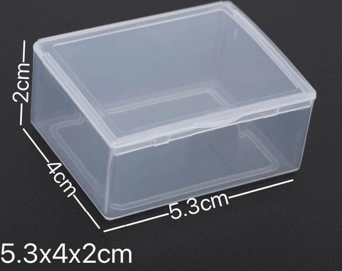 Verminderen helper kennis Plastic Doosje Transparant - 5,3cm x 4cm x 2cm - 20 stuks | bol.com