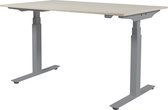 Zit Sta Bureau - Plus Elektrisch 160x80  eik - alu frame