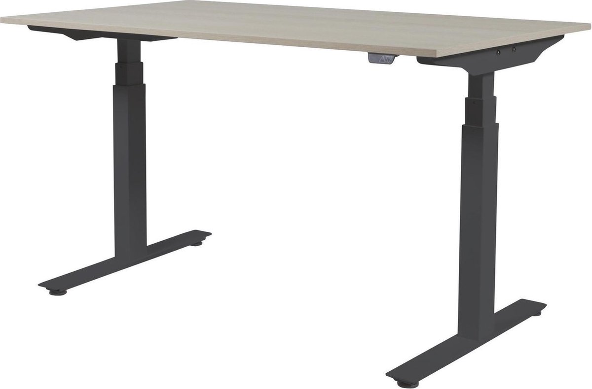 Zit Sta Bureau - Plus Elek 160x80 Havana Kersen - zwart frame