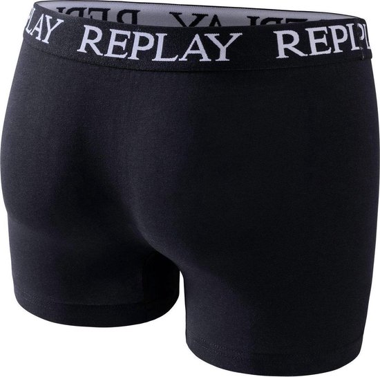 Replay - Heren Onderbroeken 3-Pack Basic Boxers - Rood/Grijs/Zwart - Maat S  | bol.com