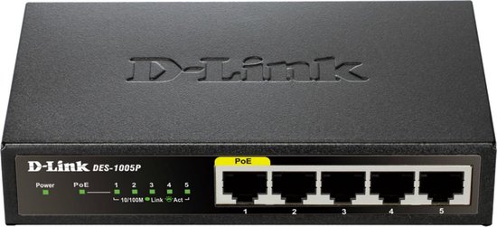 D-Link DES-1005P - Netwerkswitch - 5-Poorten - PoE