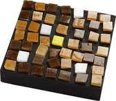 Glas mozaiek tegels, afm 10x10 mm, 454 gr