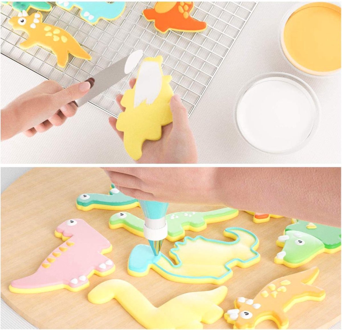 Koekjes Uitsteker Set Dino's 2-delig