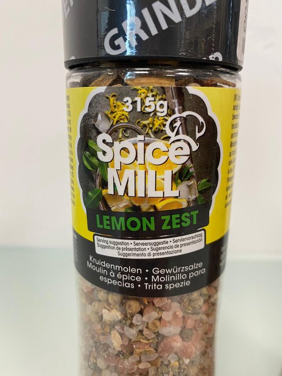 Kruiden spice grinder Peri Peri & Lemon Zest set van 2 stuks divers