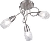 LED Plafondspot - Plafondverlichting - Trion Kalora - E14 Fitting - Rond - Mat Nikkel - Aluminium