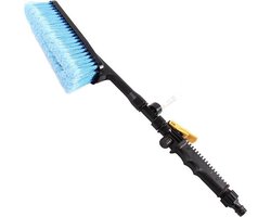 Luxe Auto Wasborstel met Slangaansluiting - Auto Wassen - Borstel - Velgenborstel - Autowasborstel - Zwart / Blauw