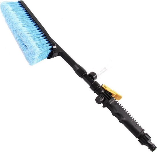 Luxe Auto Wasborstel met Slangaansluiting - Auto Wassen - Borstel - Velgenborstel - Autowasborstel - Zwart / Blauw