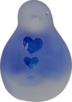 Urn / Mini Urn – Urn Love Bird blauw/wit - Urn voor as - Urn Hond - Urn Kat – Urn Glas - As-Gedenkstuk