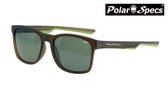 Polar Specs® Polariserende Zonnebril Traveller Sport PS9016 – Mat Bruin/Groen – Polariserend Groen – Medium/Large
