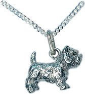 West Highland White Terrier - Westie Puppy (mini) Hanger -merk COOLDOG™ in massief Zilver * inclusief ketting