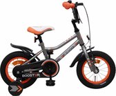 Kinderfiets - Booster - 12 inch - 20 cm - Met terugtraprem - Met zijwieltjes - Groen