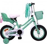 Kinderfiets - Magic - 12 inch - Voor meiden - Met terugtraprem - Blauw - Turquoise