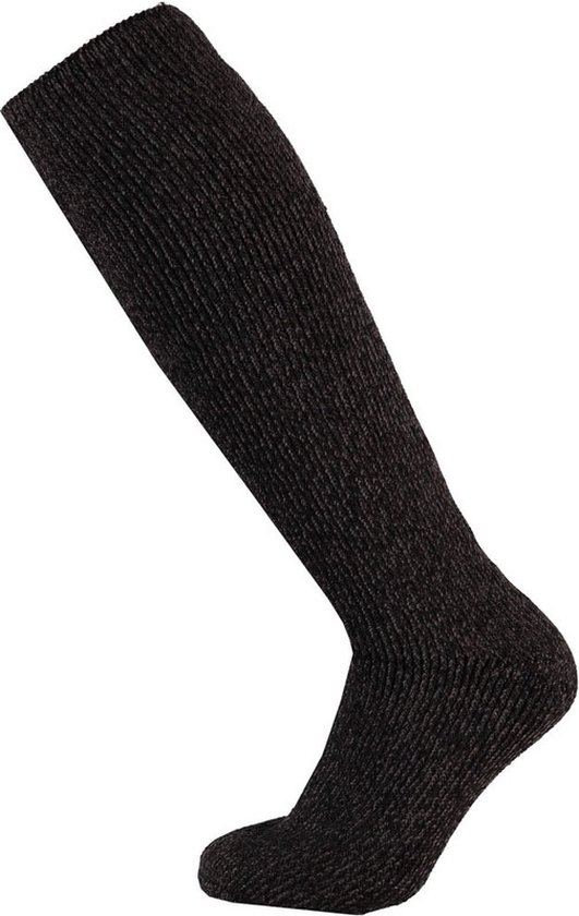 Thermo kniekousen voor dames antraciet/donkergrijs 36/41 - Wintersport kleding - Thermokleding - Winter knie kousen - Thermo sokken