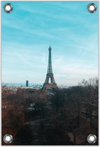 Tuinposter –Eiffeltoren - Parijs– 80x120cm Foto op Tuinposter (wanddecoratie voor buiten en binnen)