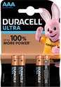 Duracell Ultra Power AAA Alkaline Batterijen - 4 stuks