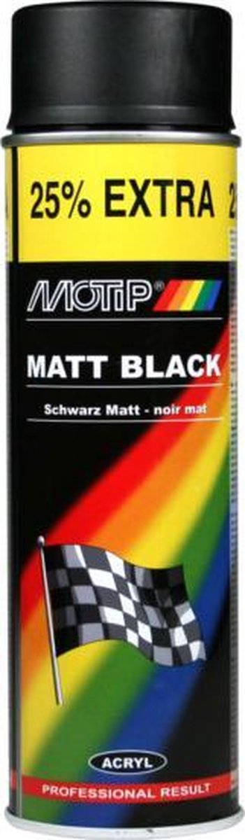 Motip Lak Mat Zwart 500 ml - mat zwart - 3 Stuks | bol.com