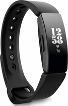 Siliconen Smartwatch bandje - Geschikt voor  Fitbit Inspire  silicone bandje - zwart - Maat: S - Horlogeband / Polsband / Armband