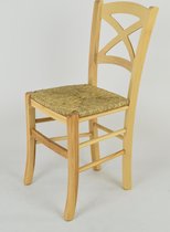 Tommychairs Cross - Eetkamerstoelen - Set van 2 - Naturel - Rotan & Hout