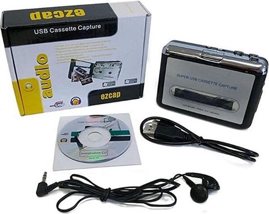 Tape naar PC Super USB Cassette naar MP3 Converter Opname Audio Muziek  Speler(zilver) | bol.com