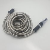 Magic hose-EASY HOSE- RVS-15 mtr-TUINSLANG -stainless steel-sproeikop