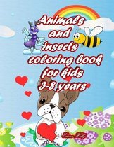 Animals and insects coloring book for kids 3-8 years