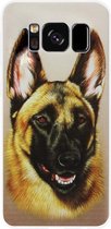ADEL Siliconen Back Cover Softcase Hoesje Geschikt voor Samsung Galaxy S8 Plus - Duitse Herder Hond