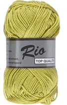 Lammy yarns Rio katoen garen - lime groen (071) - naald 3 a 3,5mm - 10 bollen