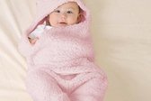 Baby deken - baby swaddle - wikkeldeken voor buggy - kinderwagen - ROOS OF ECRU