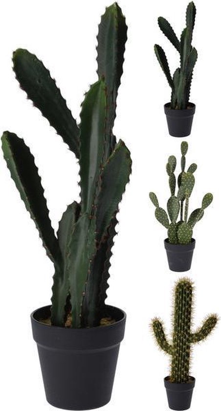 Kunst Cactus in pot  met  naald - 65cm