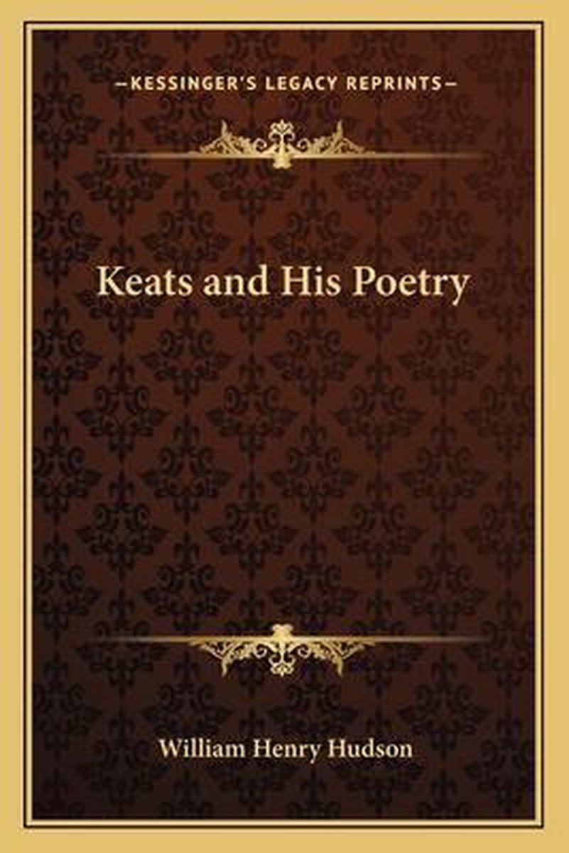 Keats And His Poetry van Hudson