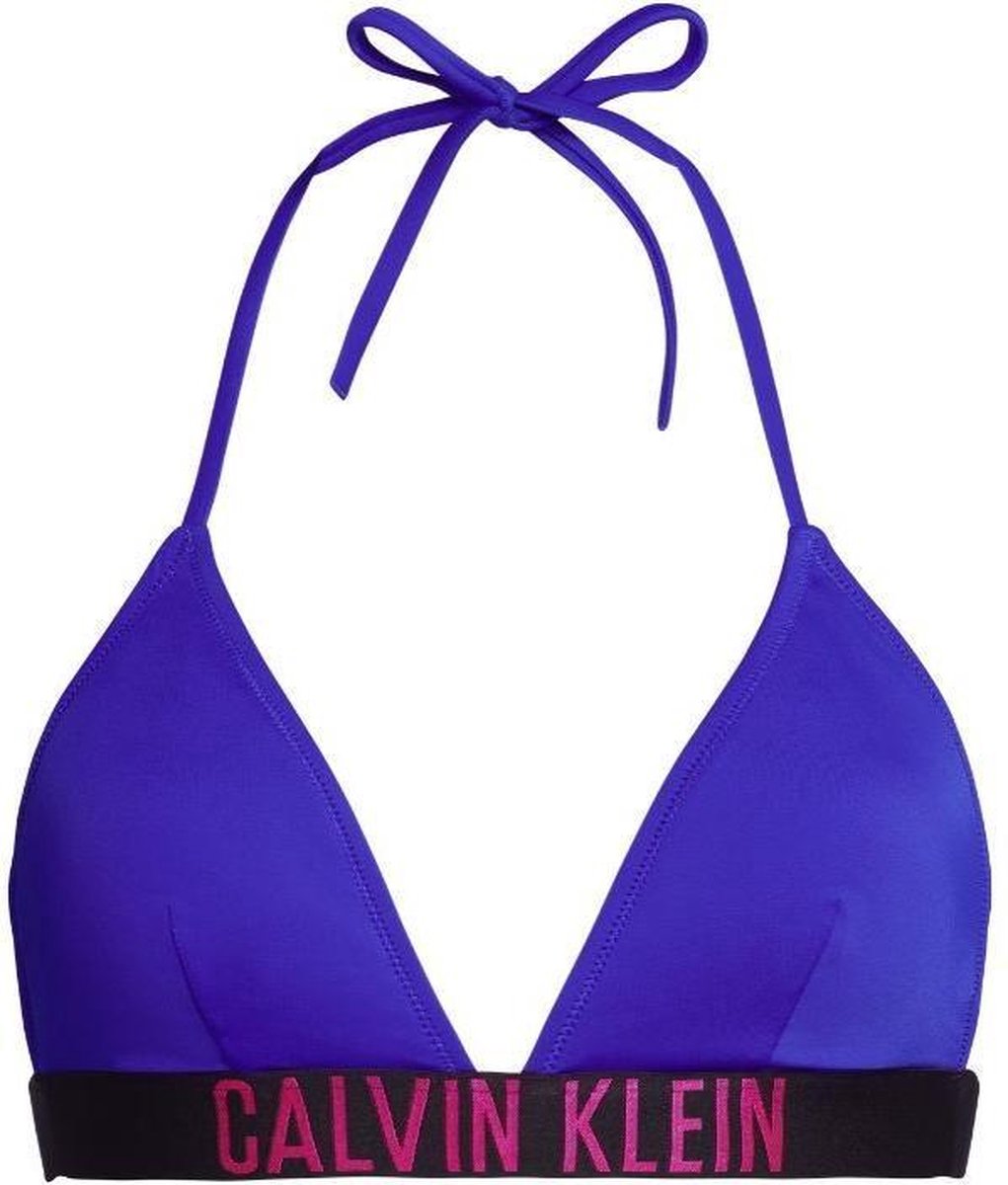 Calvin Klein triangle bikini top - blauw | bol.com