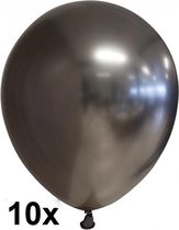 Chrome ballonnen Antraciet / zwart, 10 stuks, 30cm