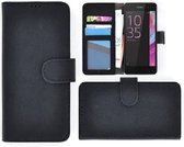 Sony Xperia XZ smartphone hoesje book style wallet case zwart