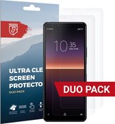 Rosso Screen Protector Ultra Clear Duo Pack Geschikt voor Sony Xperia 10 II | TPU Folie | Case Friendly | 2 Stuks