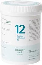 Schussler zout pfluger nr 12 Calcium Sulfuricum D6 1000 Tabletten Glutenvrij