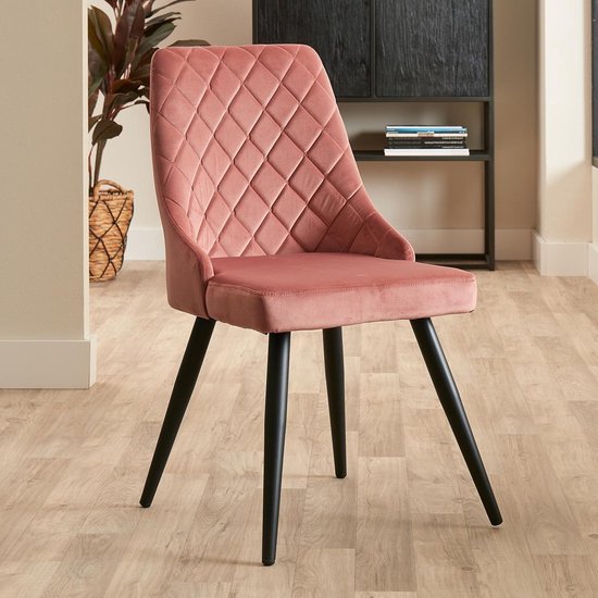 Roze velvet stoel | bol.com