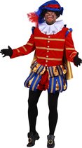 Prachtig Pieten kostuum - Hoogwaardig kwaliteit polyester fluweel - Piet Albufeira - Rood en blauw - Maat XL