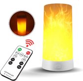 AJ lights Tafellamp - LED - Draadloos - Vuur-effect - met afstandsbediening