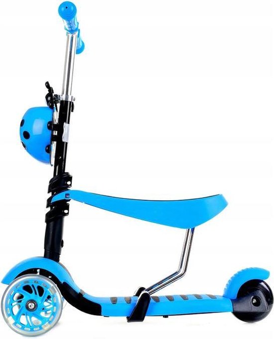 Mini Scooter - Zadel Step Met 3 Wielen - Driewieler - LED Wielen - Blauw |  bol.com