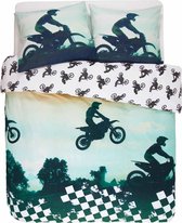 100% katoen dekbedovertrekset 240x220 cm + 2 slopen 60x70 cm MOTORCROSS - Covers & C°