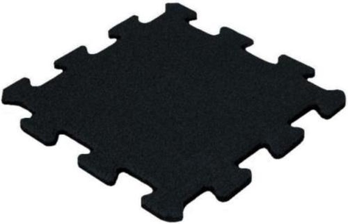 knop puppy knijpen Rubber puzzel tegel 15 mm - 50 x 50 cm - Zwart - Fijn granulaat | bol.com